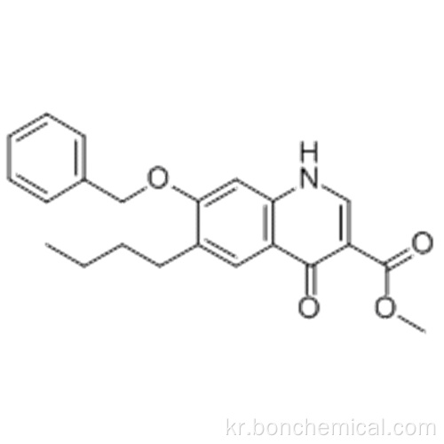 3- 퀴놀린 카르 복실 산, 6- 부틸 -1,4- 디 하이드로 -4- 옥소 -7- (페닐 메 톡시)-, 메틸 에스테르 CAS 13997-19-8